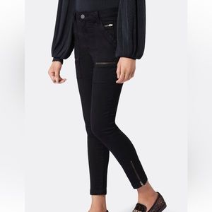 Joie HIGH RISE PARK SKINNY PANTS in caviar black